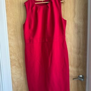 Red Sleeveless Ann Taylor dress